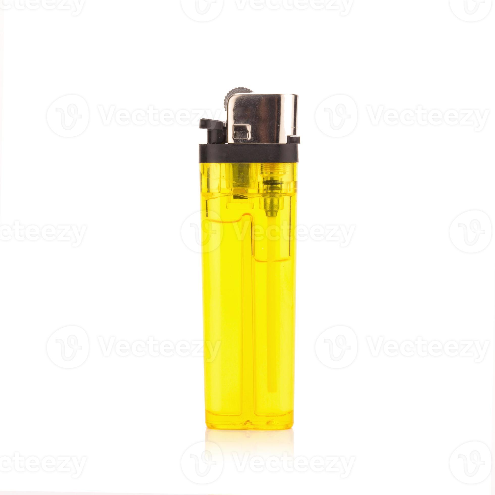 yellow lighter on white background 10729348 Stock Photo at Vecteezy