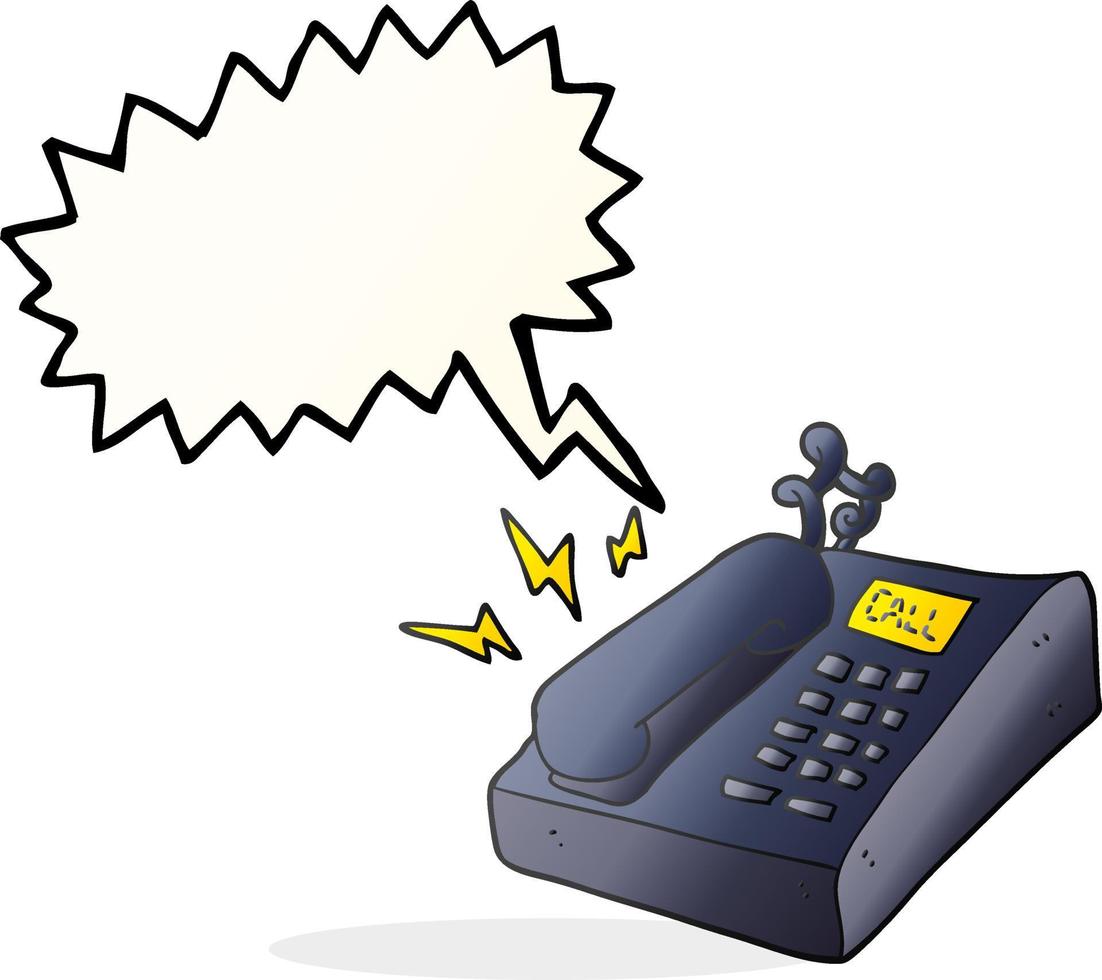 speech bubble cartoon office telephone vector