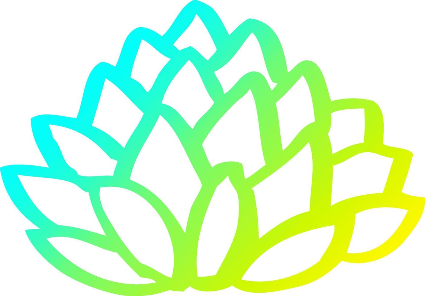 cold gradient line drawing cartoon pile of leaves vector