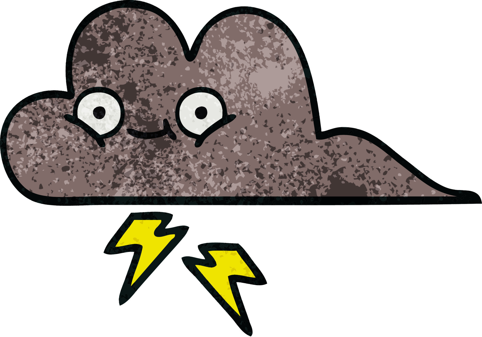 retro grunge texture cartoon storm cloud 10730599 Vector Art at Vecteezy