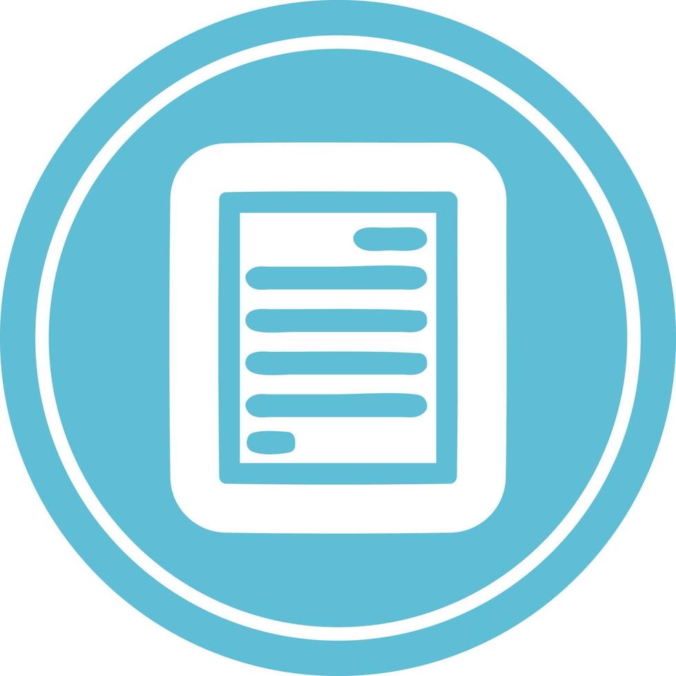 official document circular icon vector