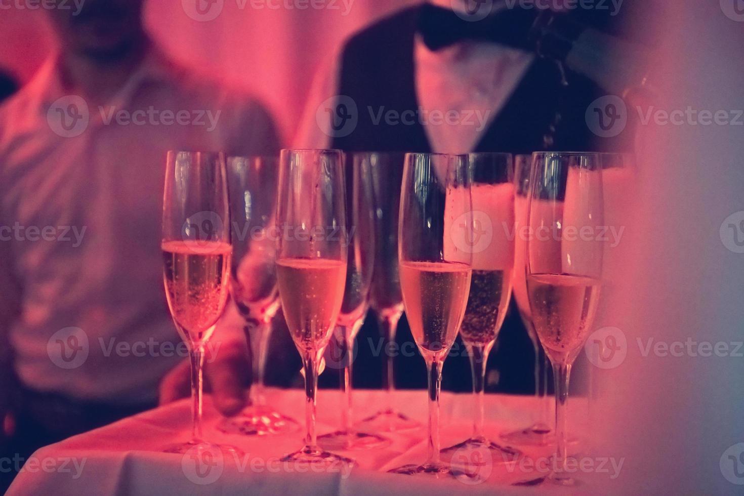 champagne  in wineglasses photo