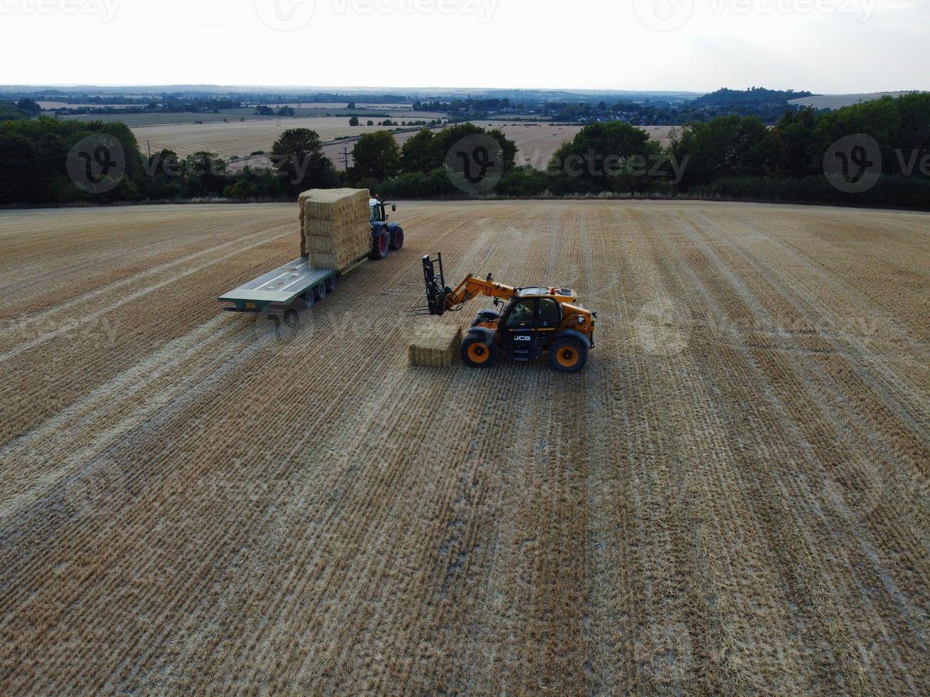 Agricultural Farms and Working Machines at Dunstable Downs England photo