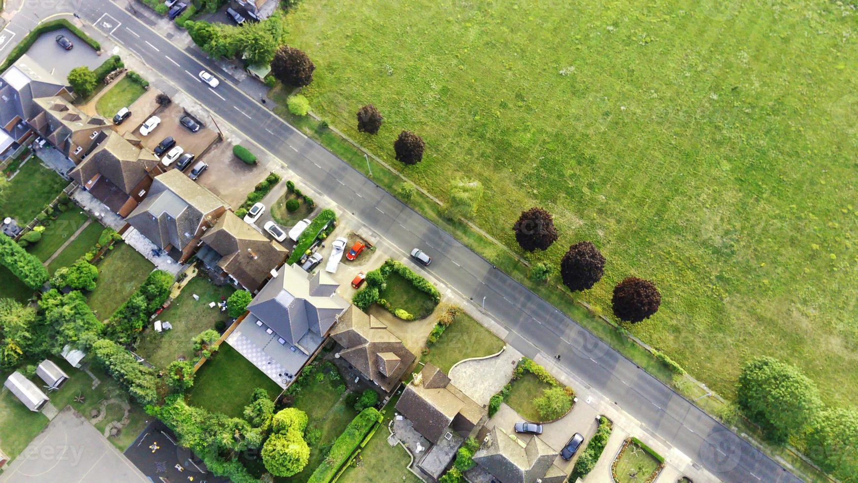 Aerial footage and high angle view of British Countryside, drone's footage photo