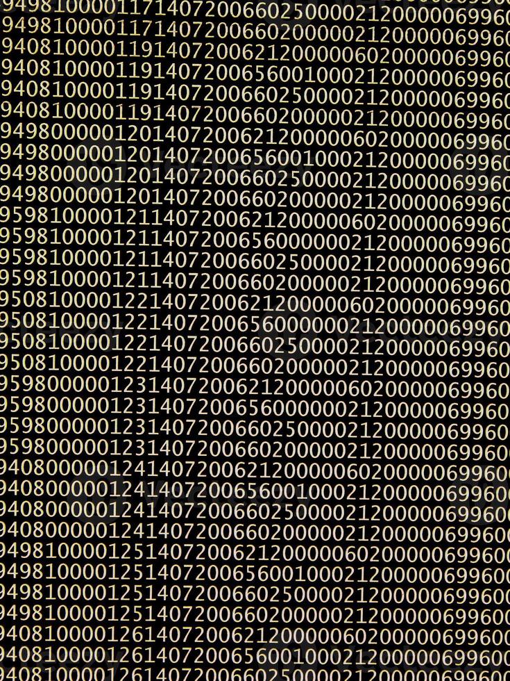 database concept with printed and coded database records photo