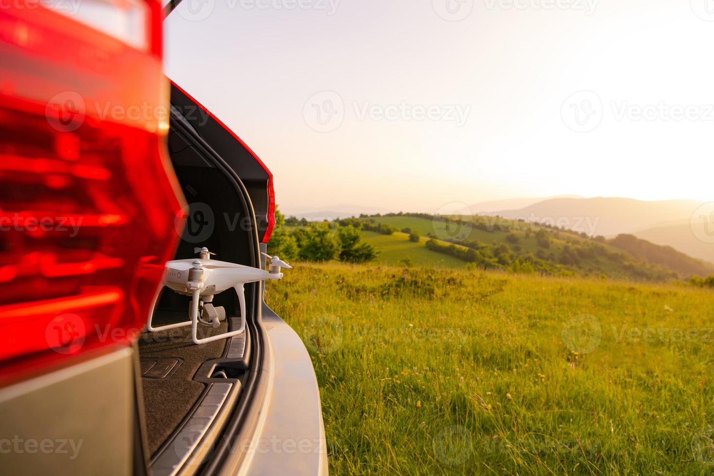 drone ready for fly in suv trunk l photo