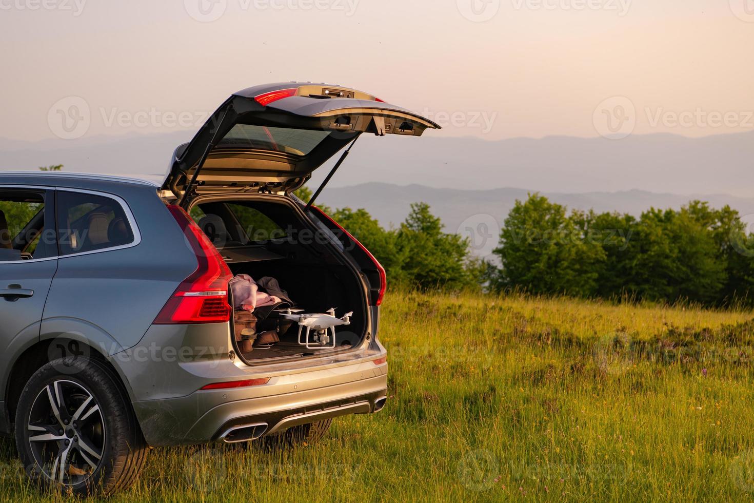 drone ready for fly in suv trunk l photo