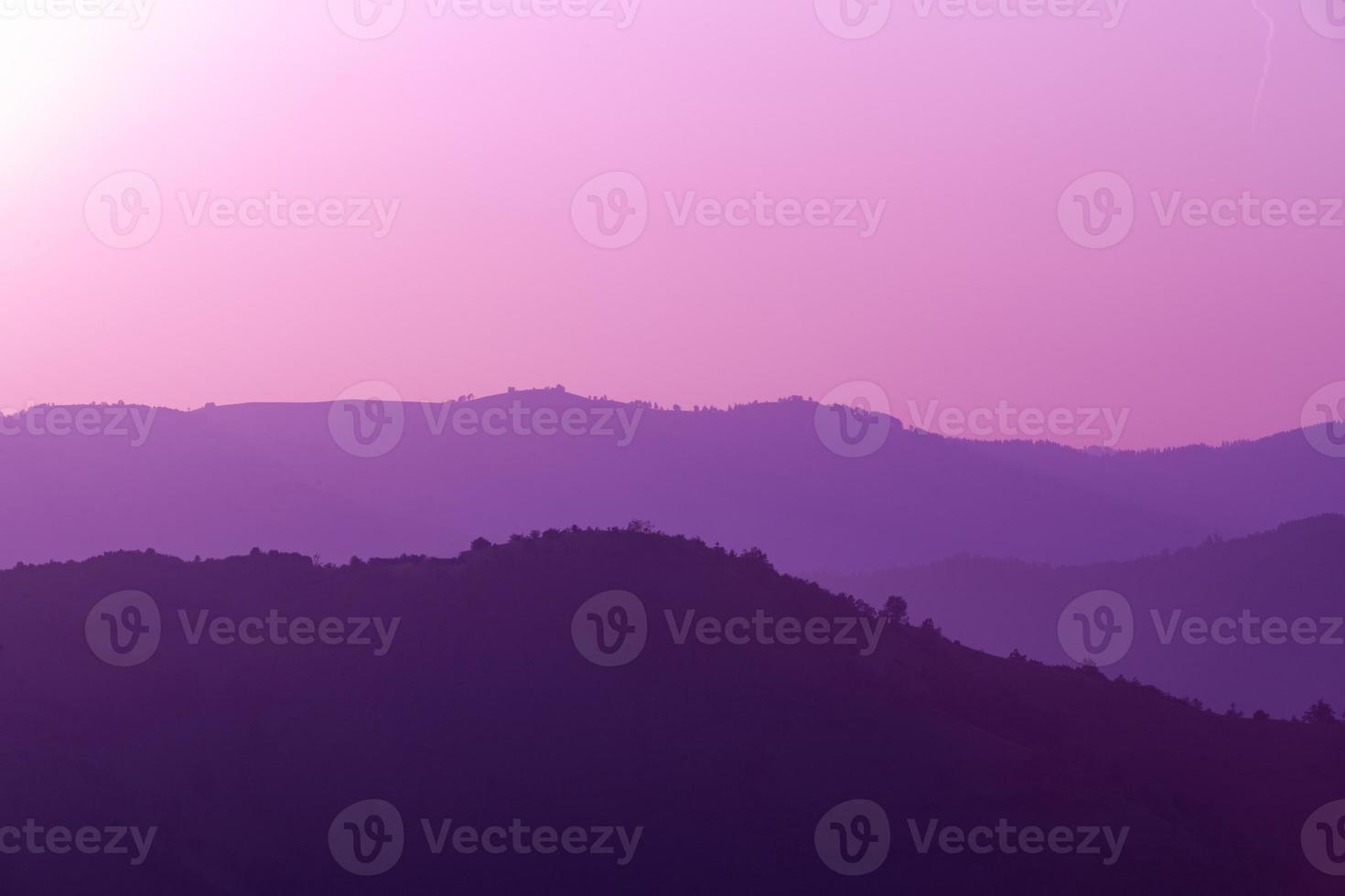 ultra violet purple summer landscape photo
