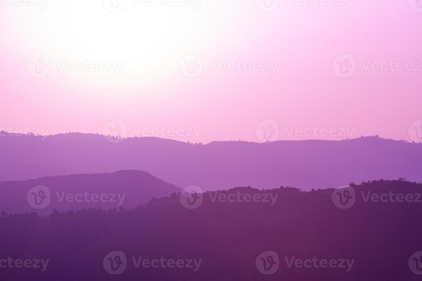 ultra violet purple summer landscape photo