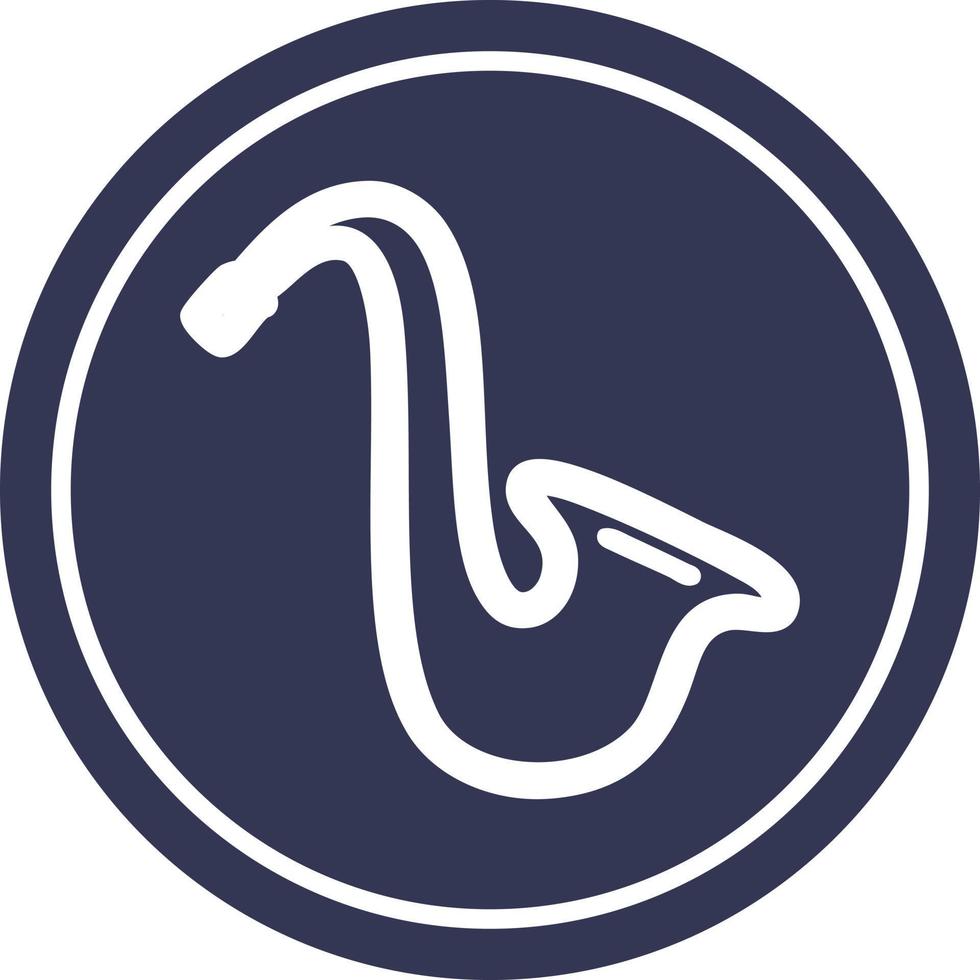 musical instrument saxophone circular icon vector