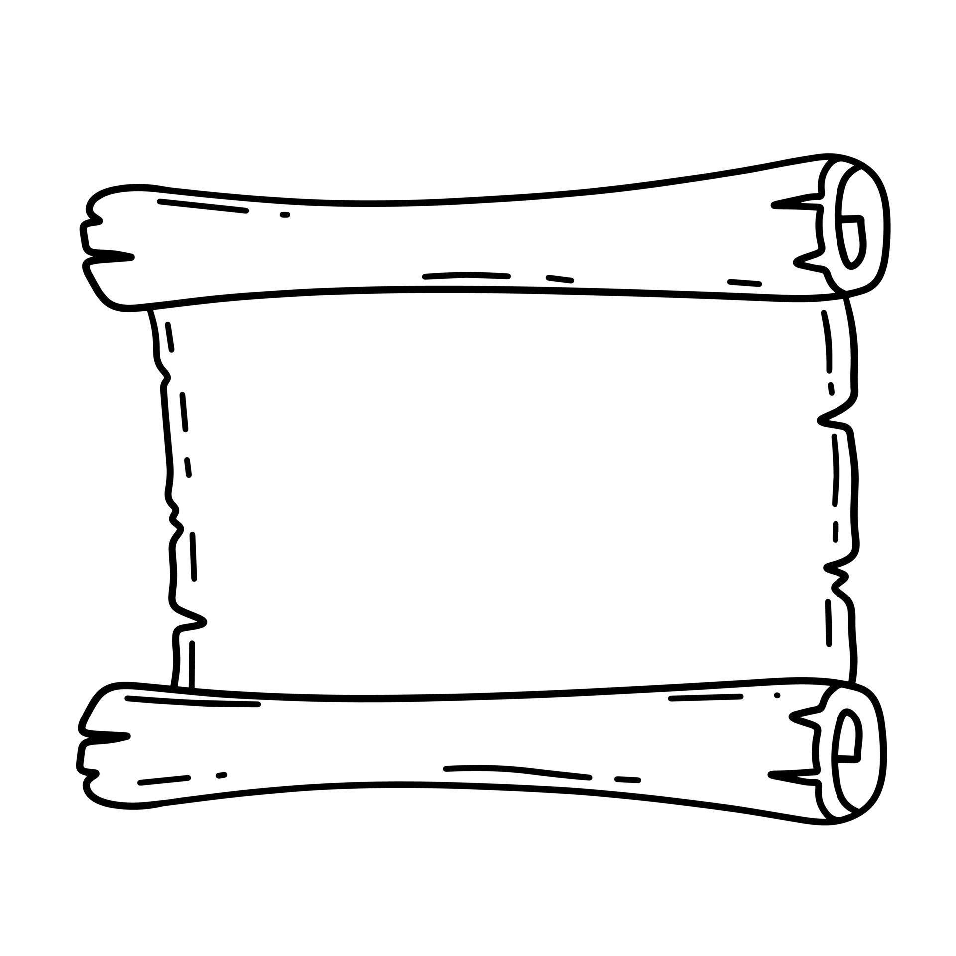 Old scroll. Template for antique text. Medieval papyrus. Paper for