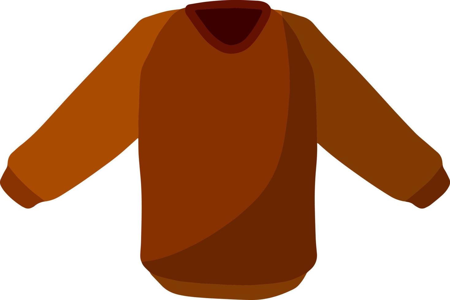 Hoodie with hood. Red Warm clothing. Sweatshirt with handles. Cartoon flat illustration vector