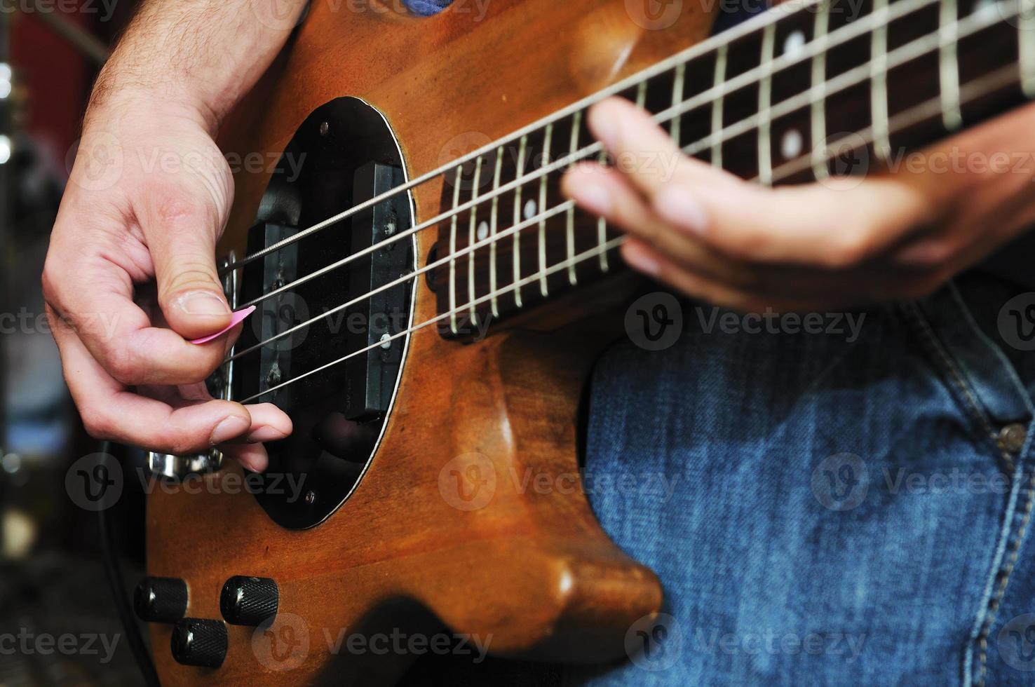 music band have training in garage photo