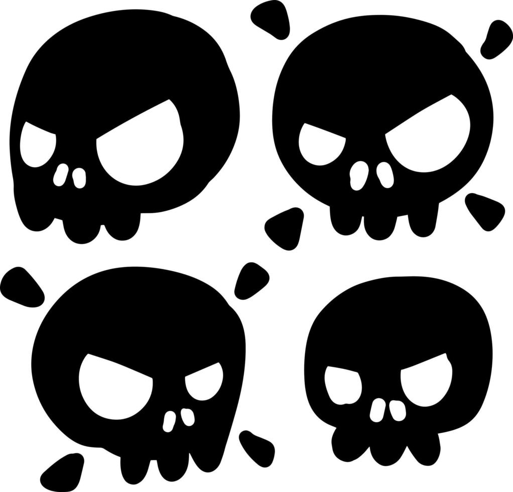 Human skull and crossbones. vector