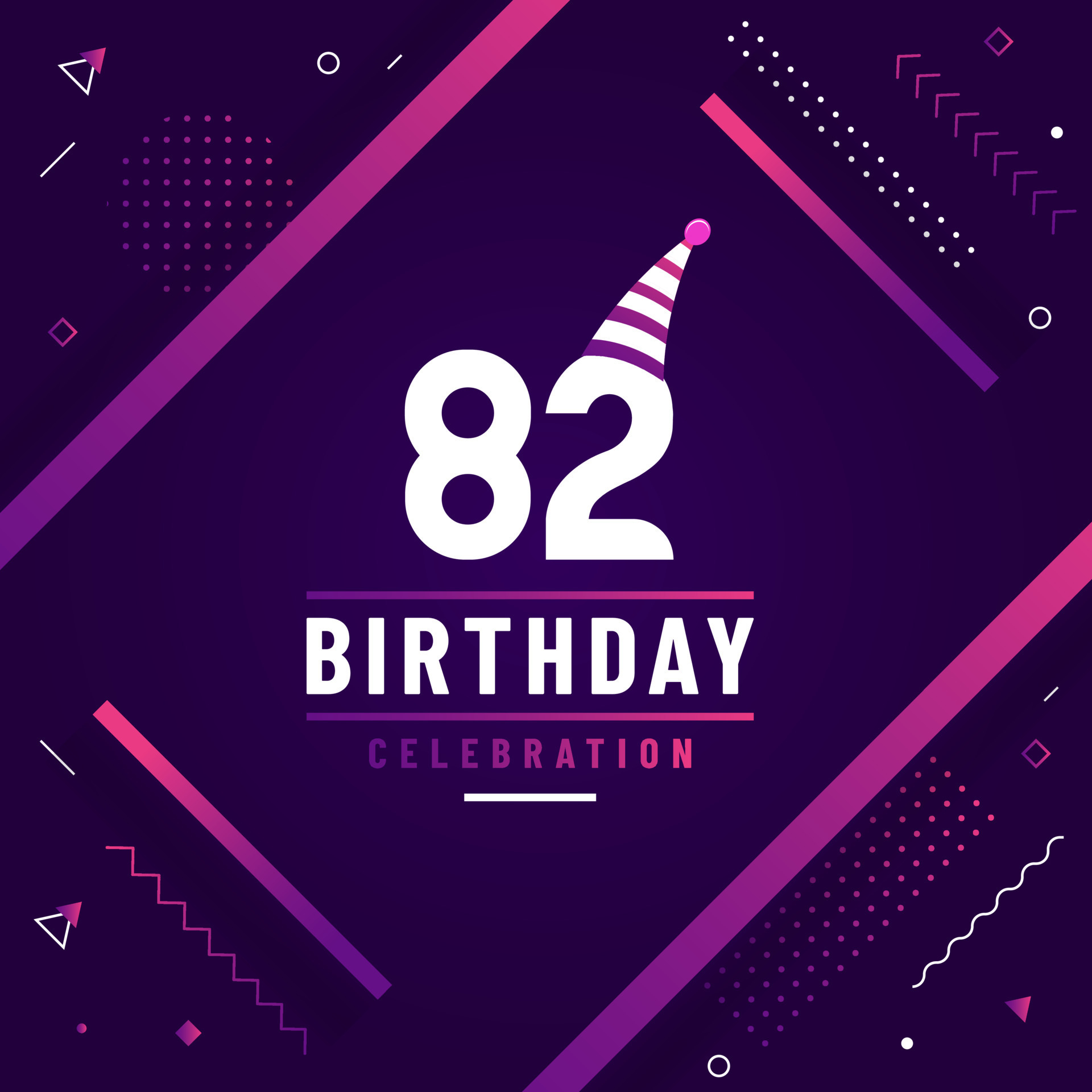 The Birthday Cake With Candles In The Form Of Number 82 Icon. Birthday  Symbol. Flat Vector Illustration Royalty Free SVG, Cliparts, Vectors, and  Stock Illustration. Image 47952637.