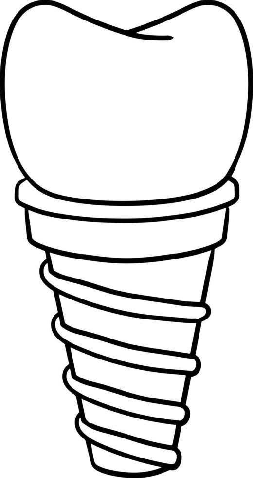 Tooth pin. White Dentist element. vector