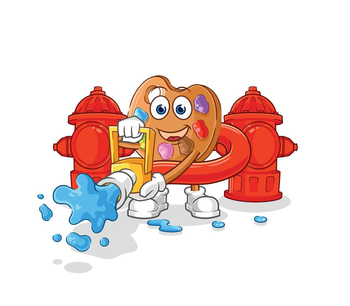 paint palette cartoon vector
