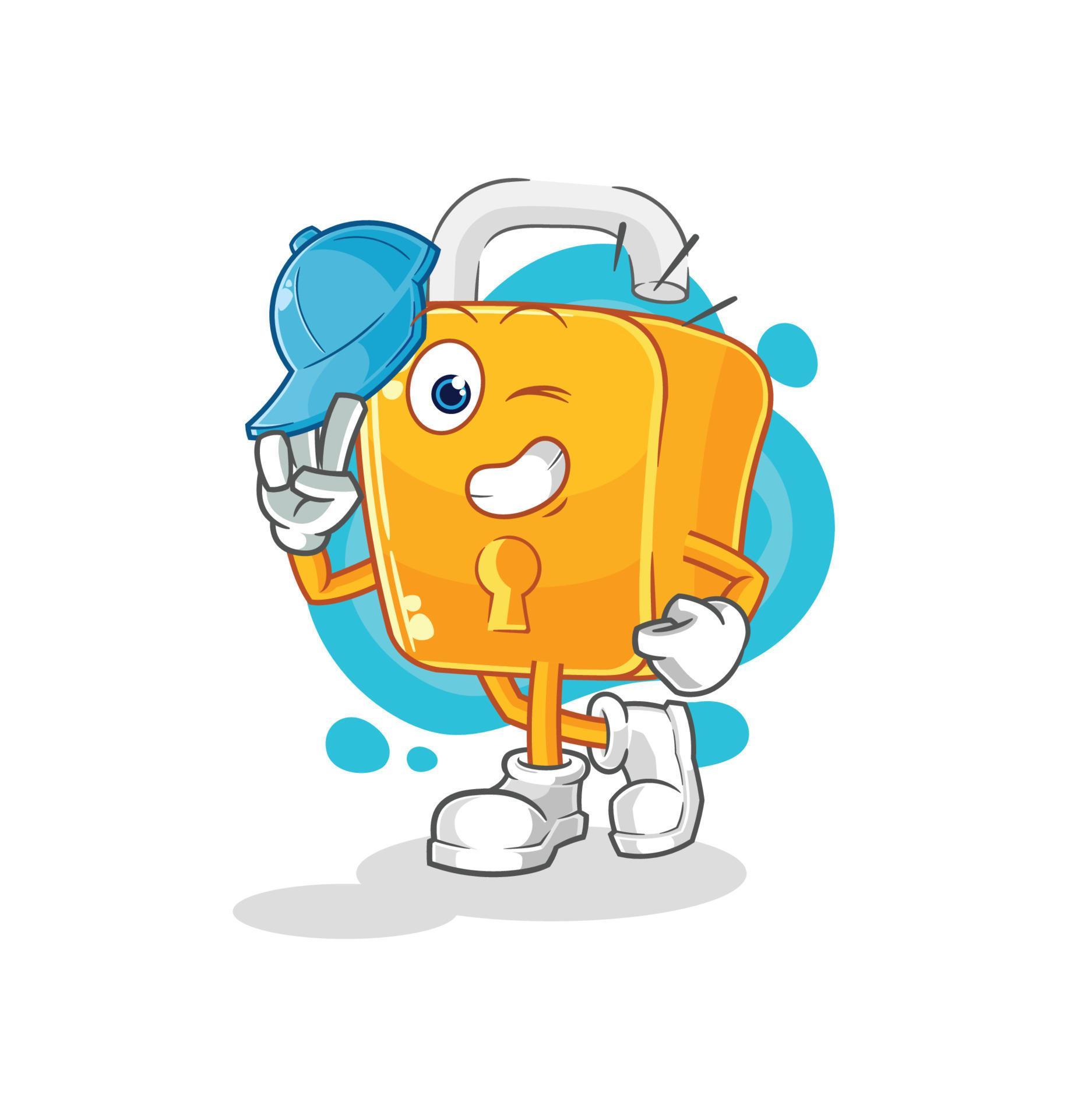 padlock character vector 10732996 Vector Art at Vecteezy