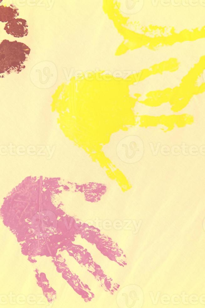 colorful hand prints photo