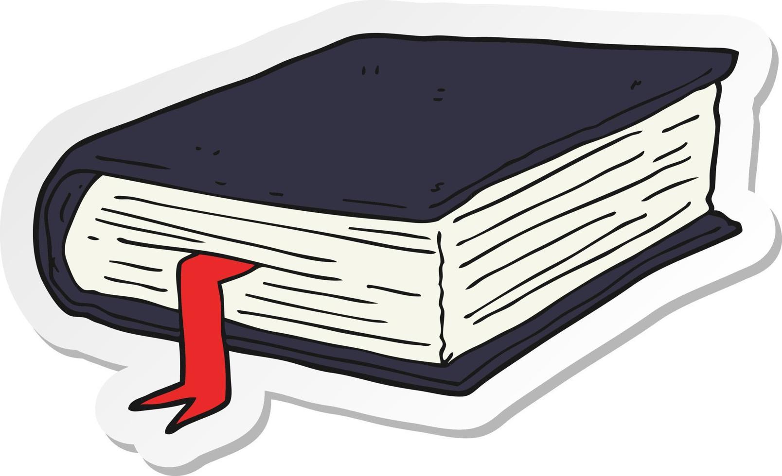 sticker of a cartoon thick book vector