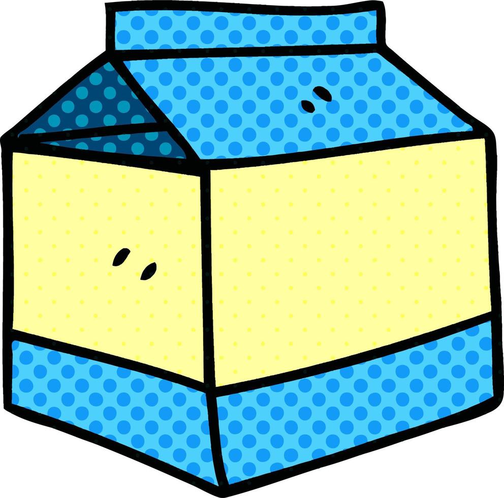 quirky comic book style cartoon quirky comic book style carton of juice vector