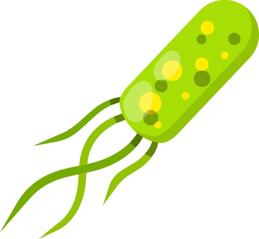 Virus and green bacteria. Causative agent. vector