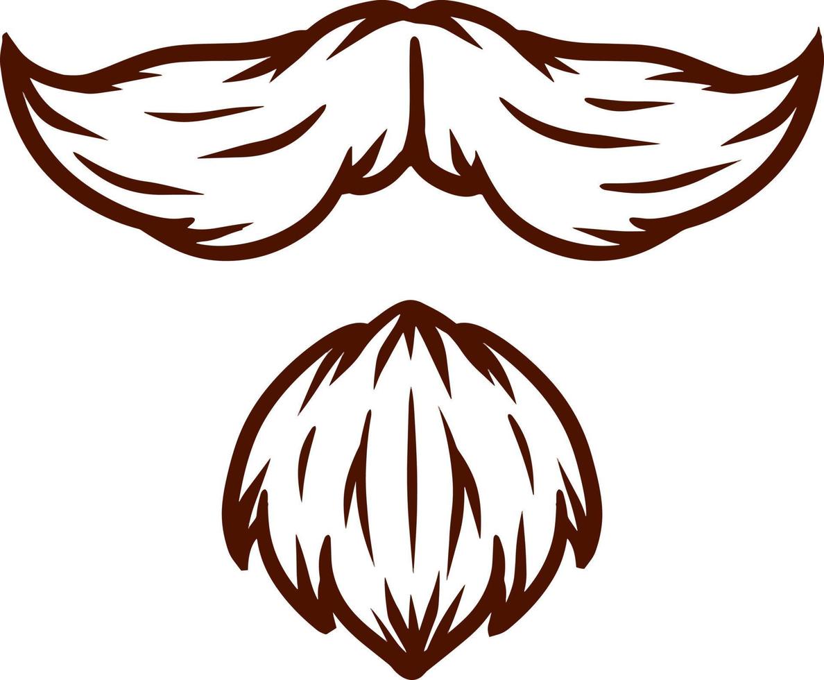 corte de pelo de moda para hombre. elemento de hipster de cabeza y cara. bigote largo corte de pelo de moda para hombre. elemento de hipster de cabeza y cara. bigote largo