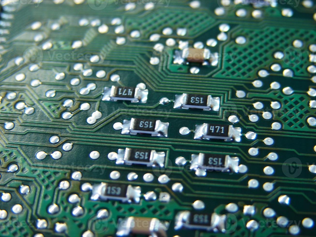 green motherboard macro photo