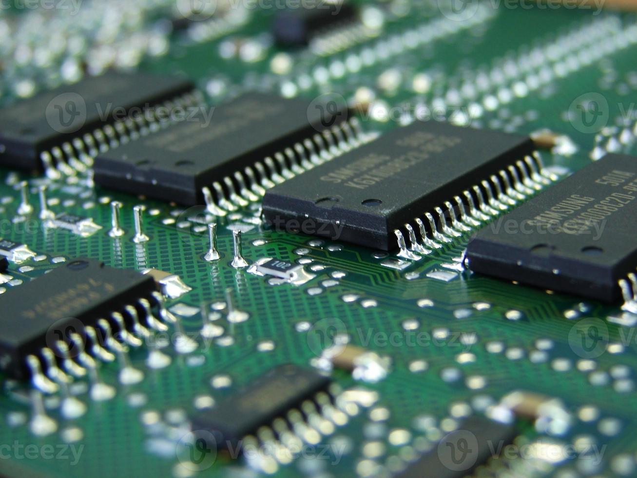 green motherboard macro photo