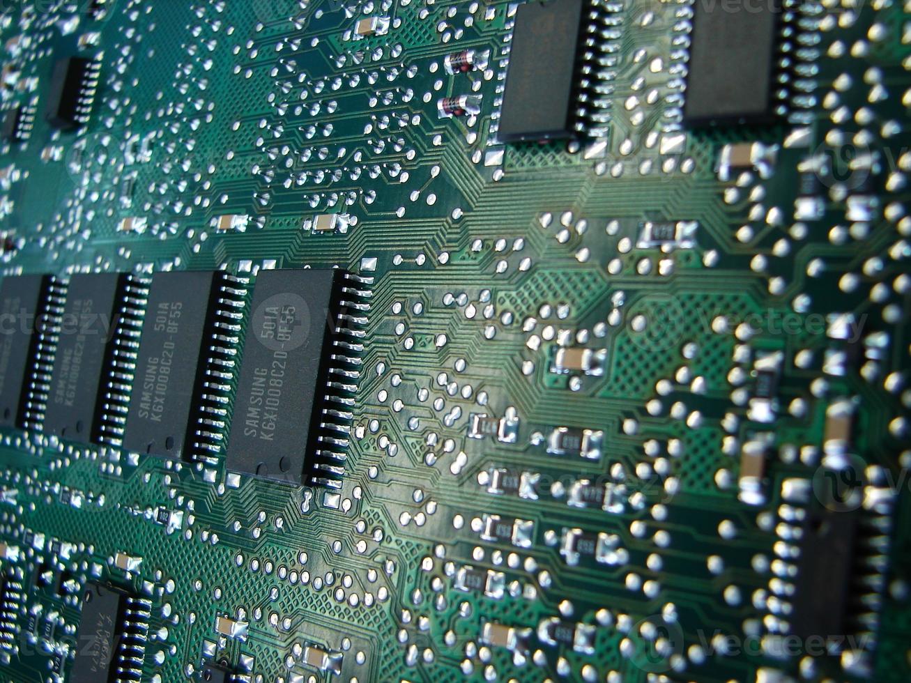 green motherboard macro photo