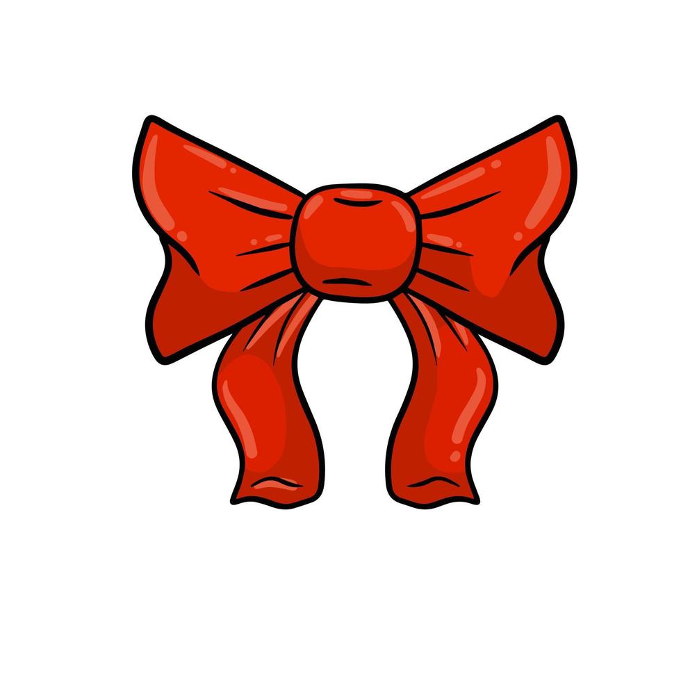 Red bow. Clothing decoration vector