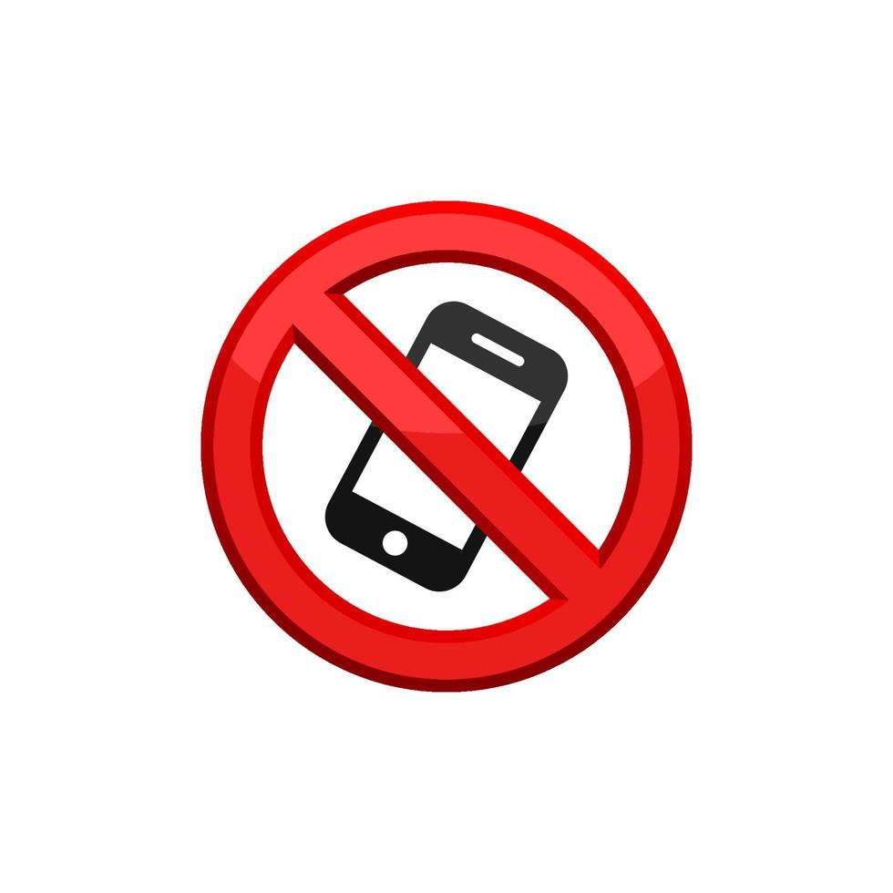 Prohibition Phone Icon EPS 10 vector