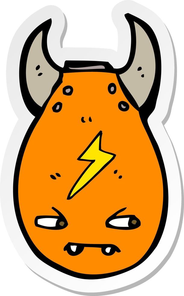 sticker of a cartoon bomb vector