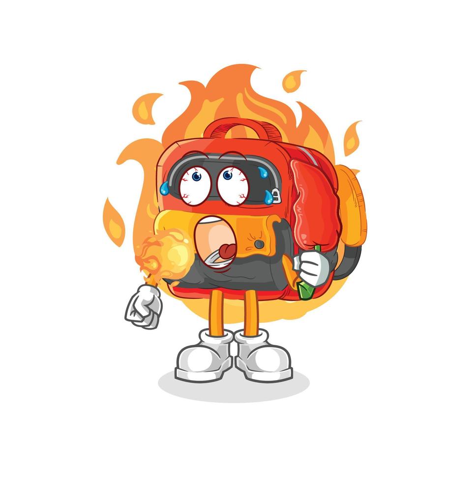 backpack cartoon vector