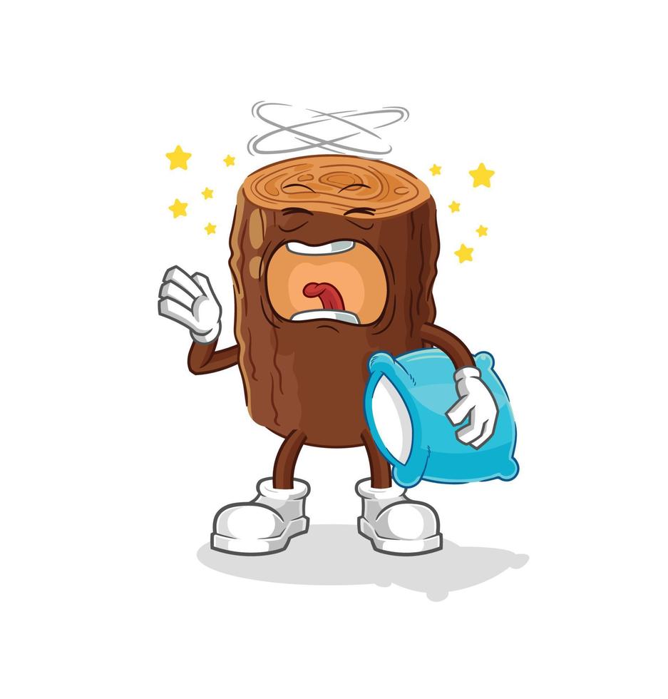 log cute cartoon character vector