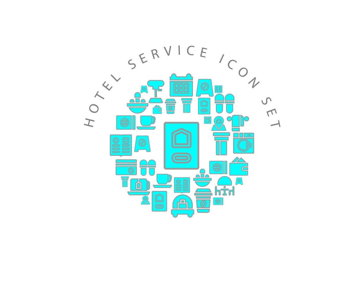 Hotel service icon set design on white background vector
