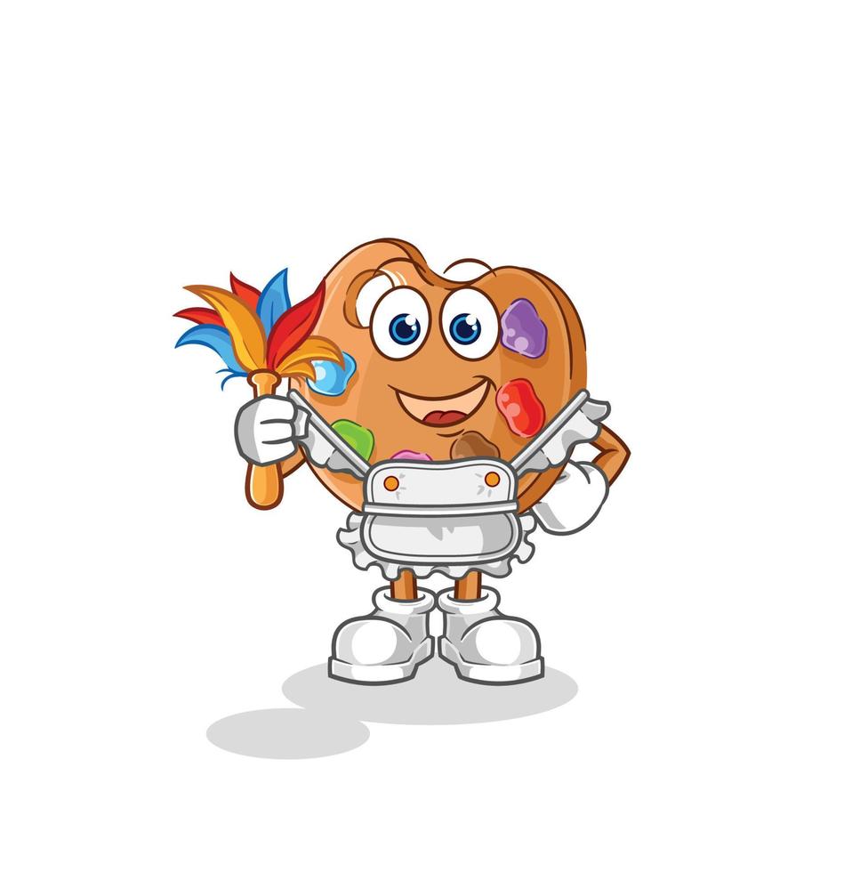 paint palette cartoon vector