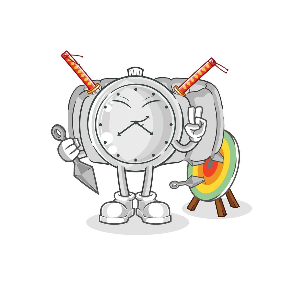 wristwatch cartoon character vector