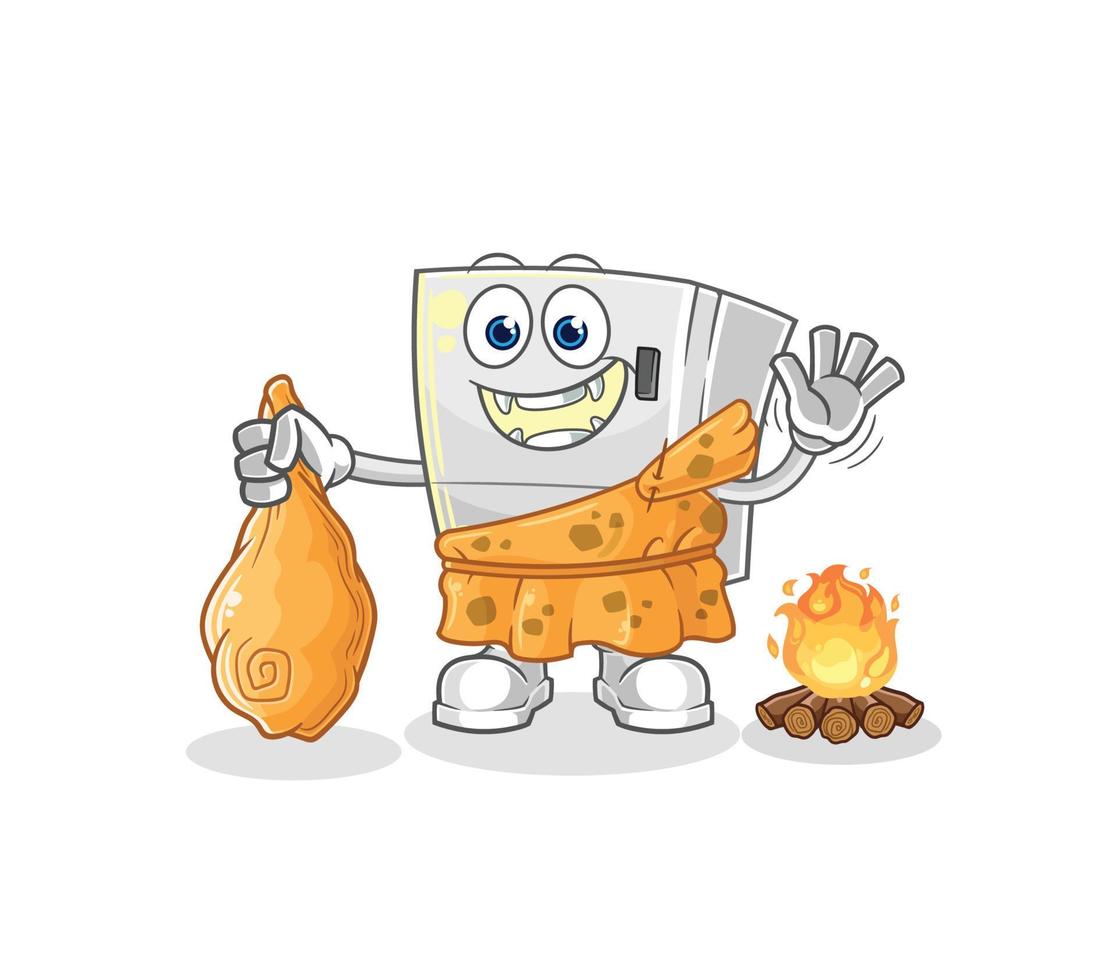 refrigerator mascot vector