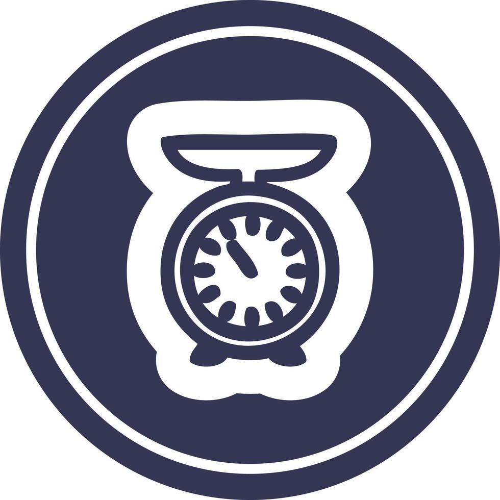weighing scales circular icon vector