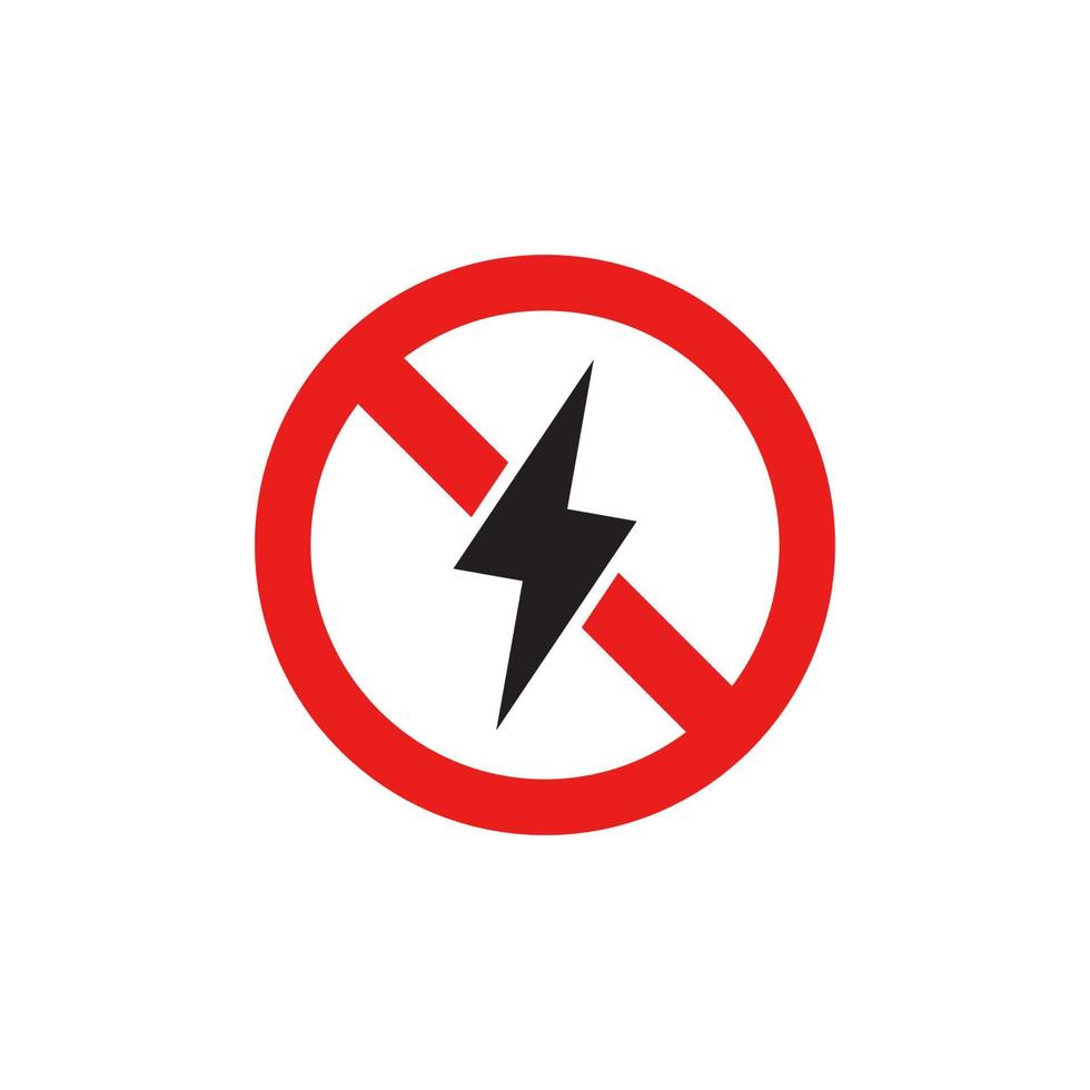 prohibicion flash icono eps 10 vector