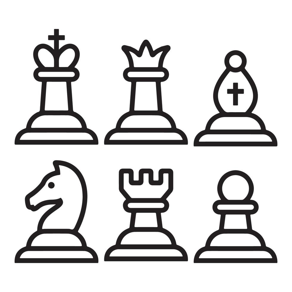 icono de ajedrez eps 10 vector