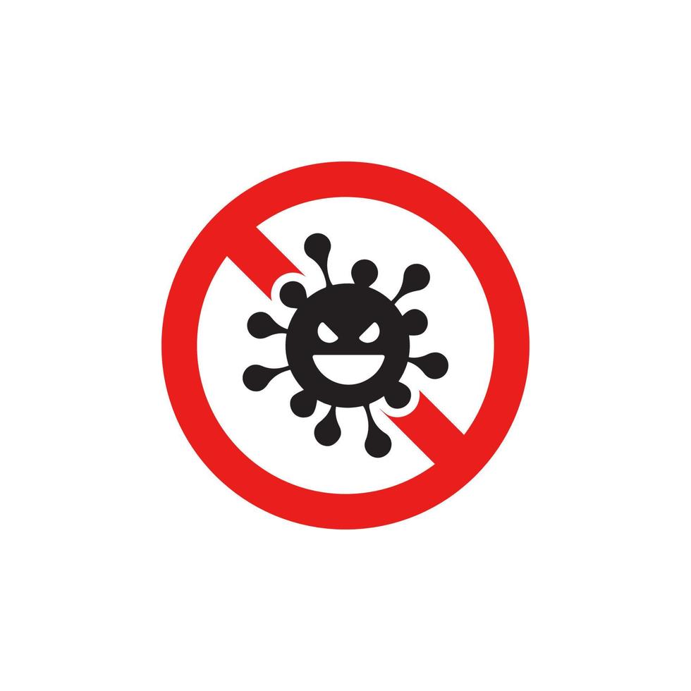 Prohibition Virus Icon EPS 10 vector