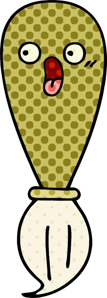 comic book style cartoon paint brush vector