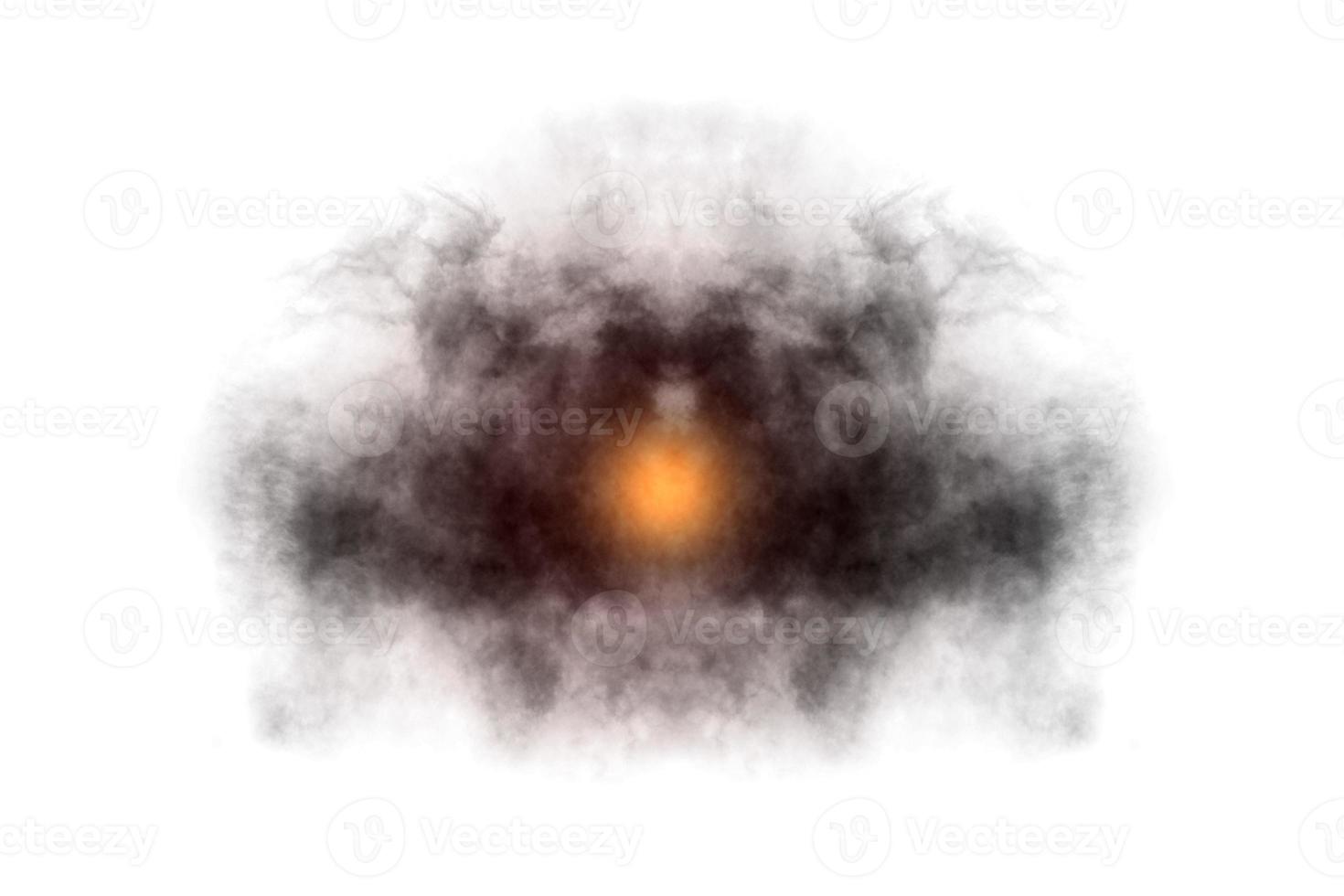 Textured Smoke with light,Abstract black,isolated on white background photo