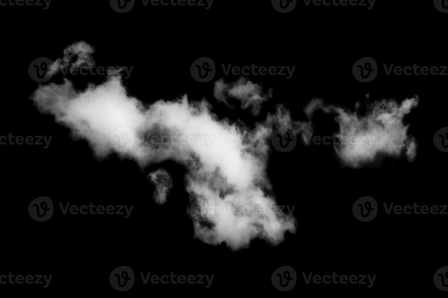 Textured cloud,Abstract black,isolated on black background photo