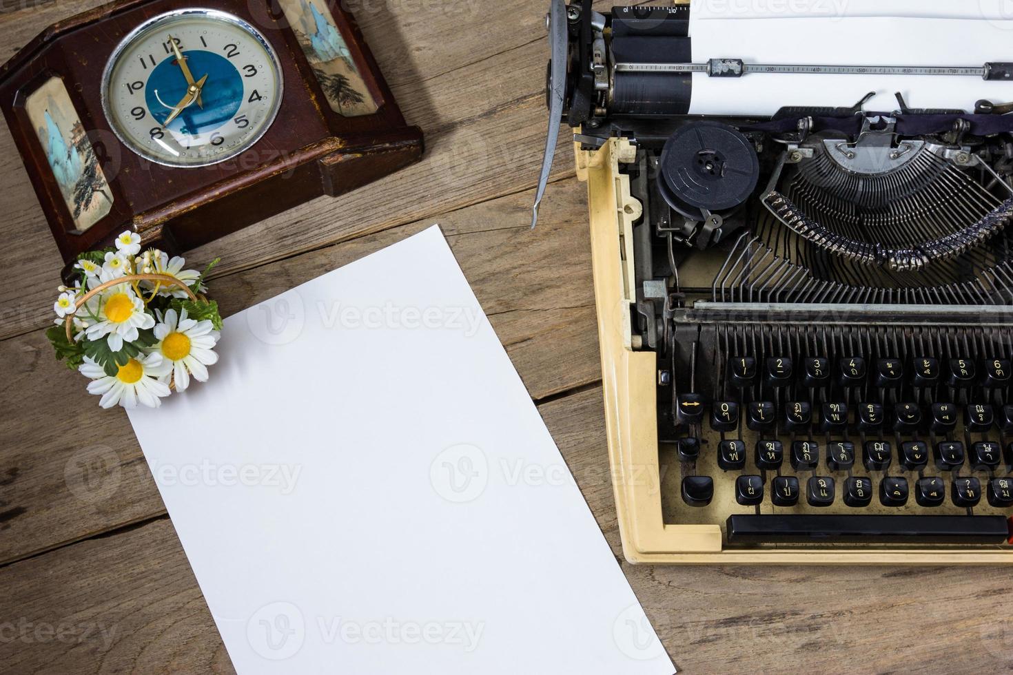 typewriter retro desktop with paper photo