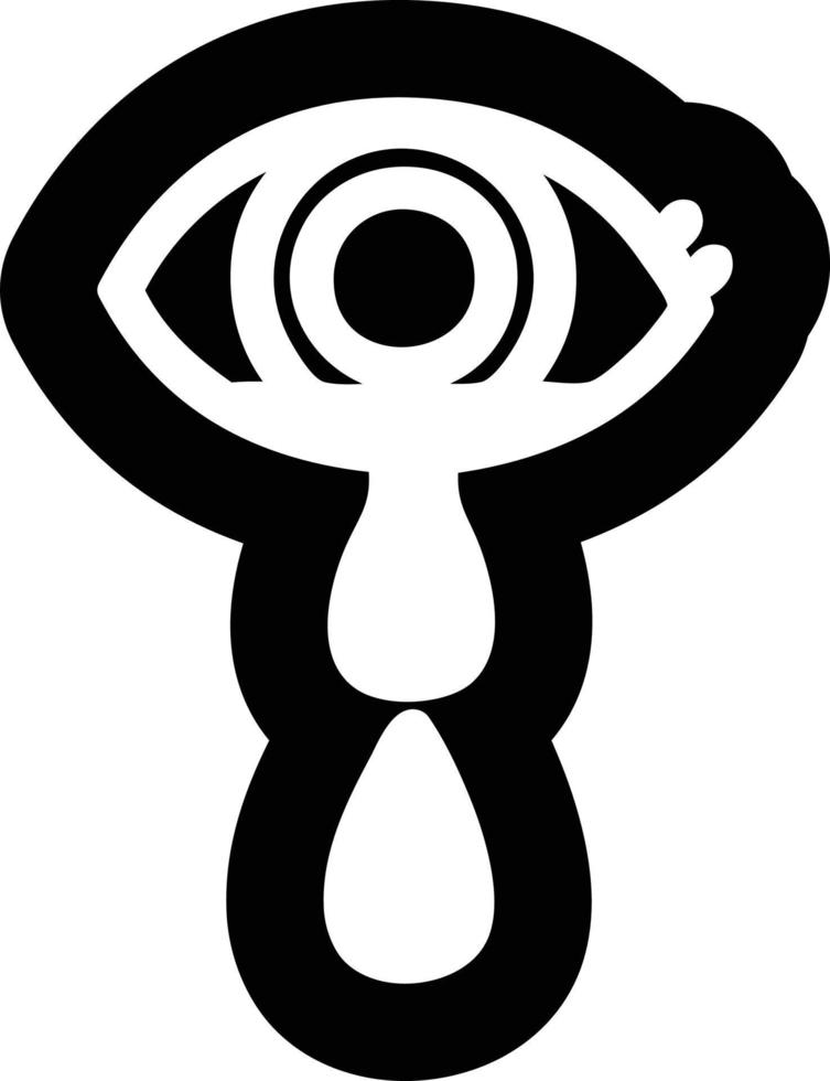 crying eye icon vector