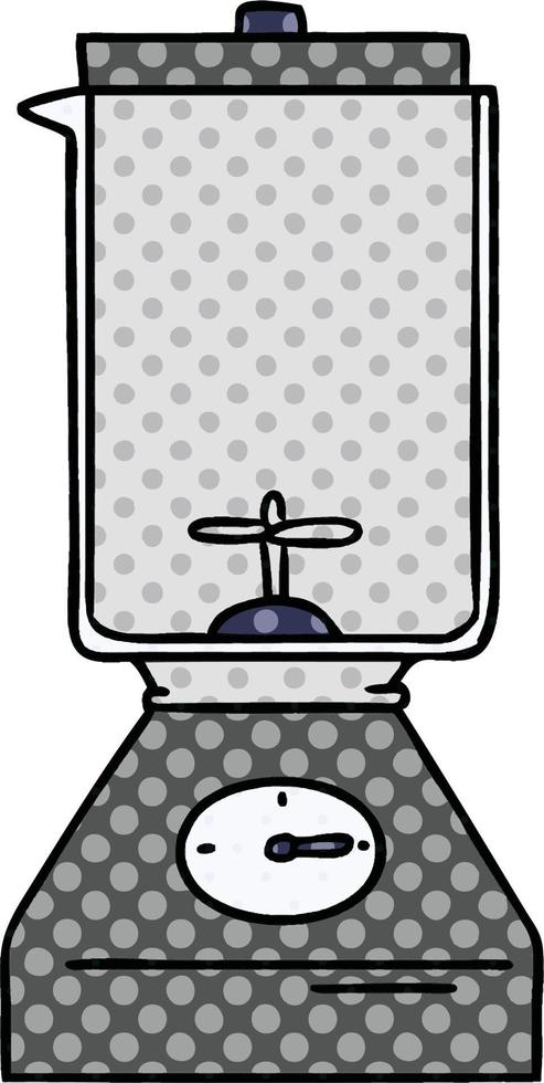 cartoon doodle of a food blender vector