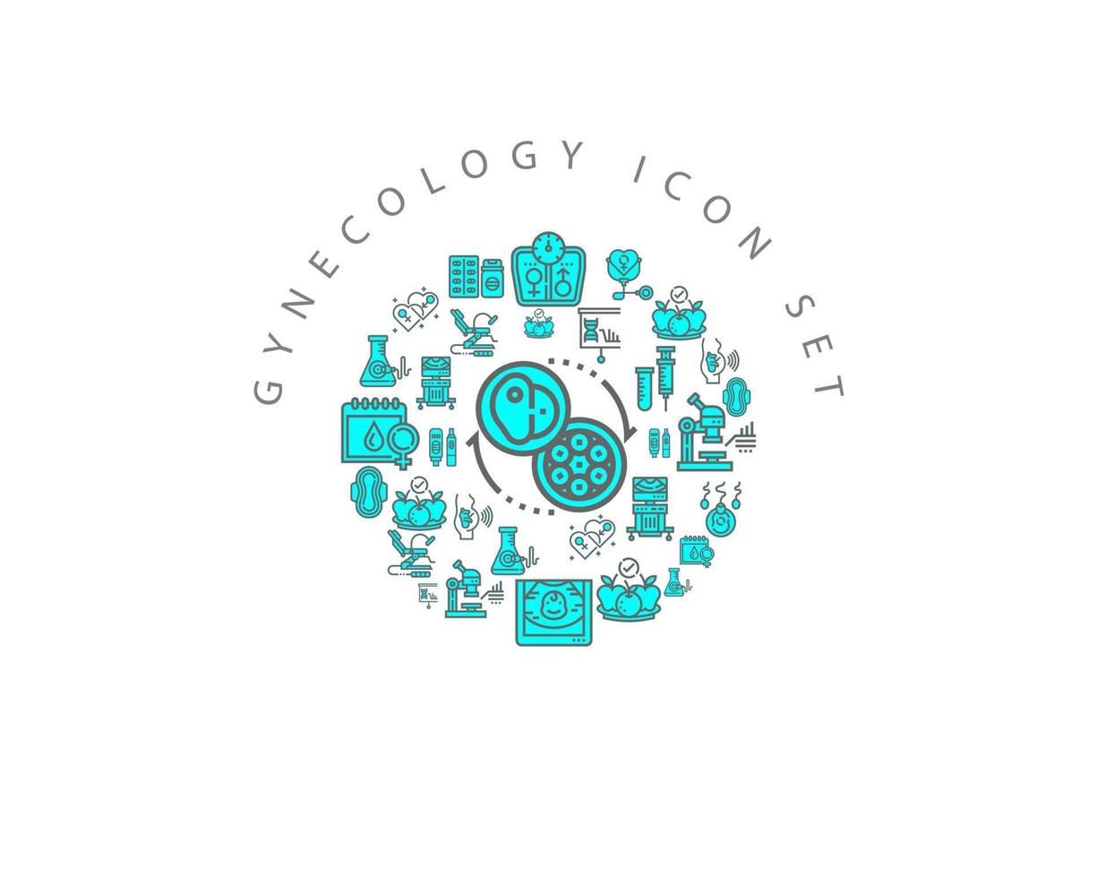 Gynecology elements icon set design on white background vector